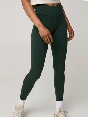 Aerie Offline Real Me High Rise Crossover Leggings 7/8 Sz XXS Mystical Green NWT